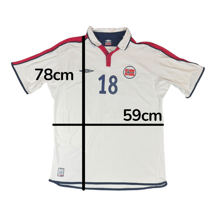 2002-04 Norway Away Shirt Player Authentic #18 - 8/10 - (XL)