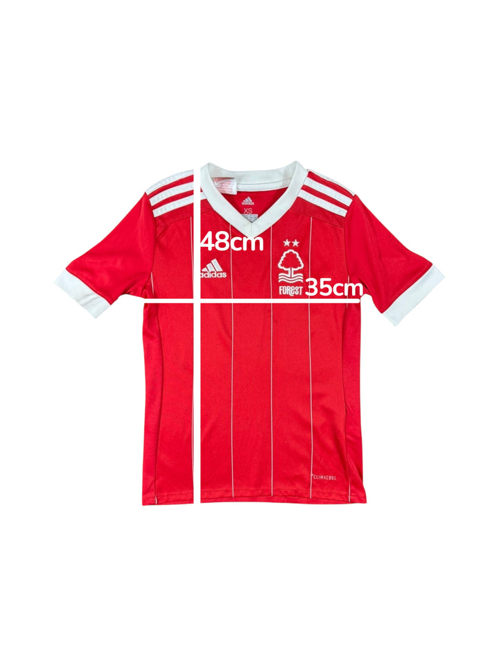 2017/18 Nottingham Forest Adidas Home Shirt - 8/10 - (7-8 Years)