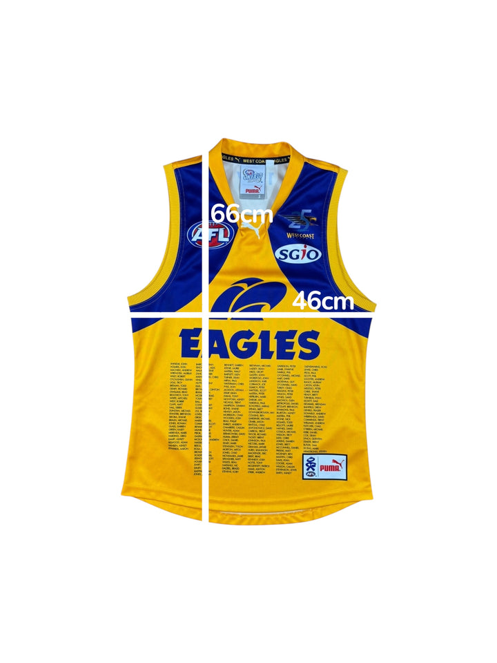 2011 West Coast Eagles Puma Home “25 Years” AFL Jersey - 9/10 - (S)