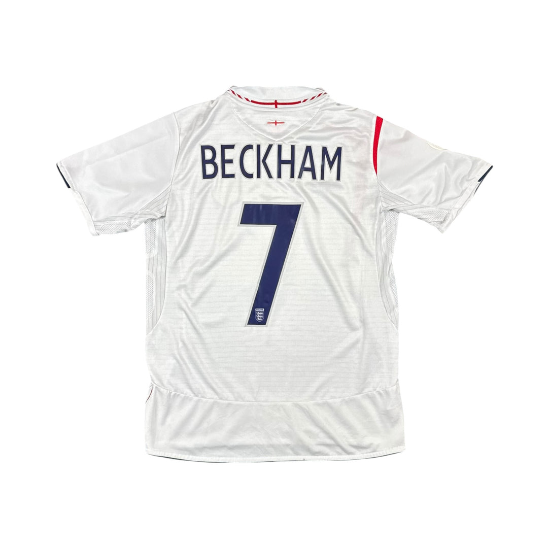 2005-07 England Umbro Home Shirt BECKHAM #7 - 8/10 - (M)