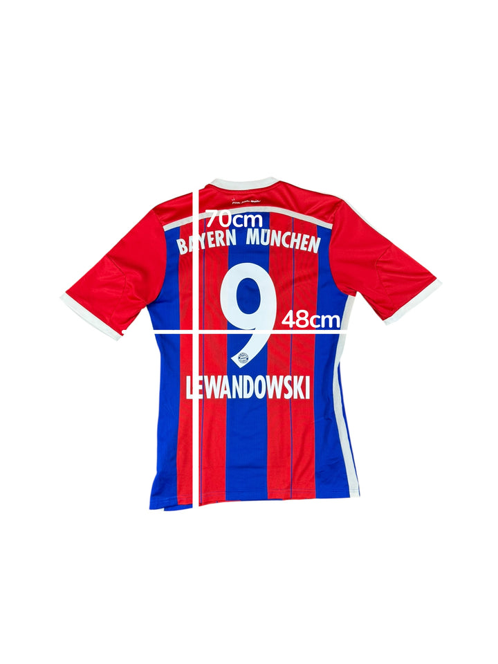 2014-15 Bayern Munich Adidas Home Shirt #9 LEWANDOWSKI- 8/10 - (S)