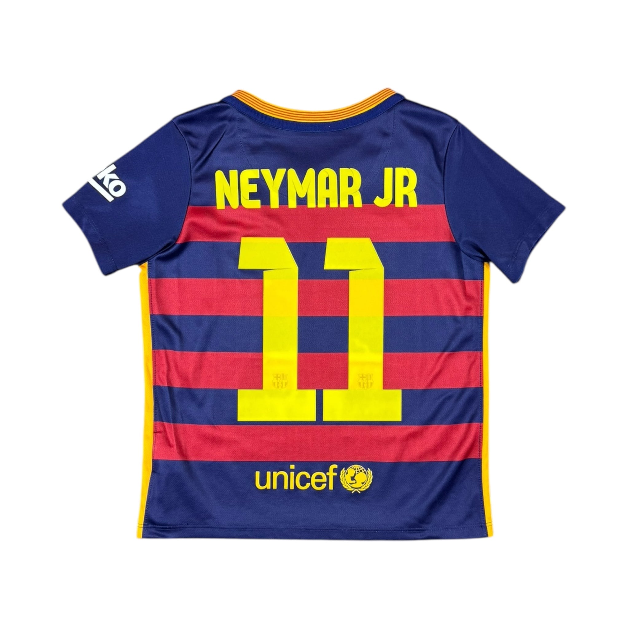 2015-16 Barcelona Nike Home Shirt #11 NEYMAR JR - 8/10 - (5-6