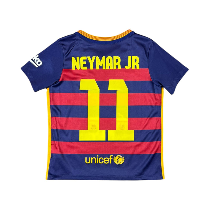 2015-16 Barcelona Nike Home Shirt #11 NEYMAR JR - 8/10 - (5-6 Years)