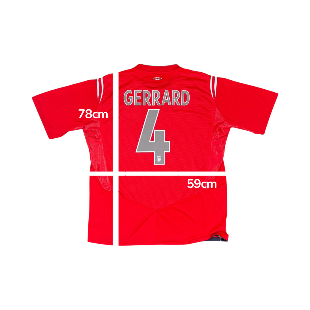 2004-06 England Umbro Away Shirt #4 GERRARD - 10/10 - (2XL)