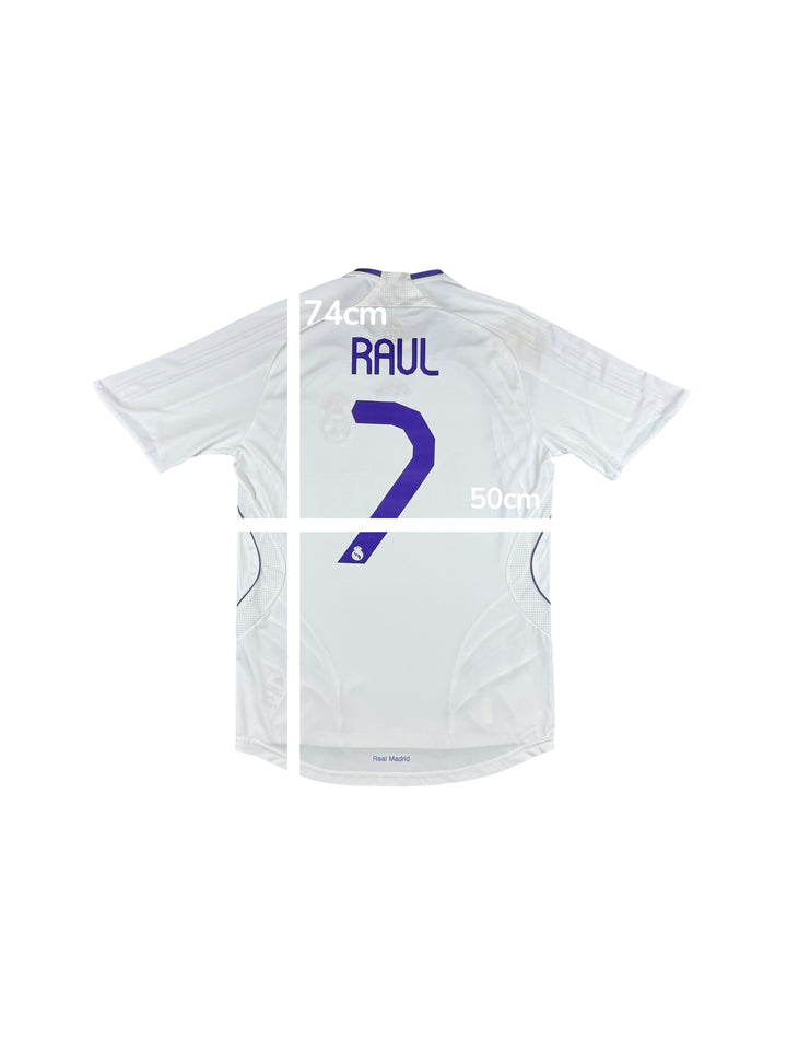 2007-08 Real Madrid Adidas Home Shirt #7 RAUL - 8/10 - (S)