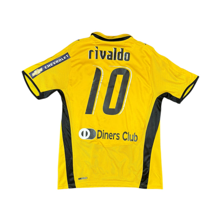 2008-09 AEK Athens Puma Home Shirt #10 RIVALDO - 7/10 - (L)