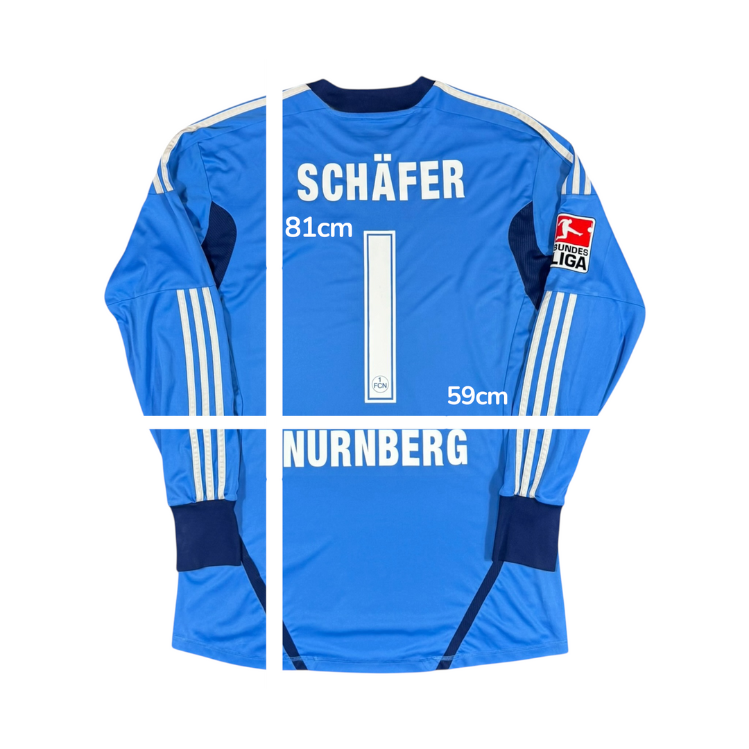 2011-12 FC Nurnberg Adidas Player Issue GK 2nd Shirt #1 SCHAFFER - 9/10 - (L)