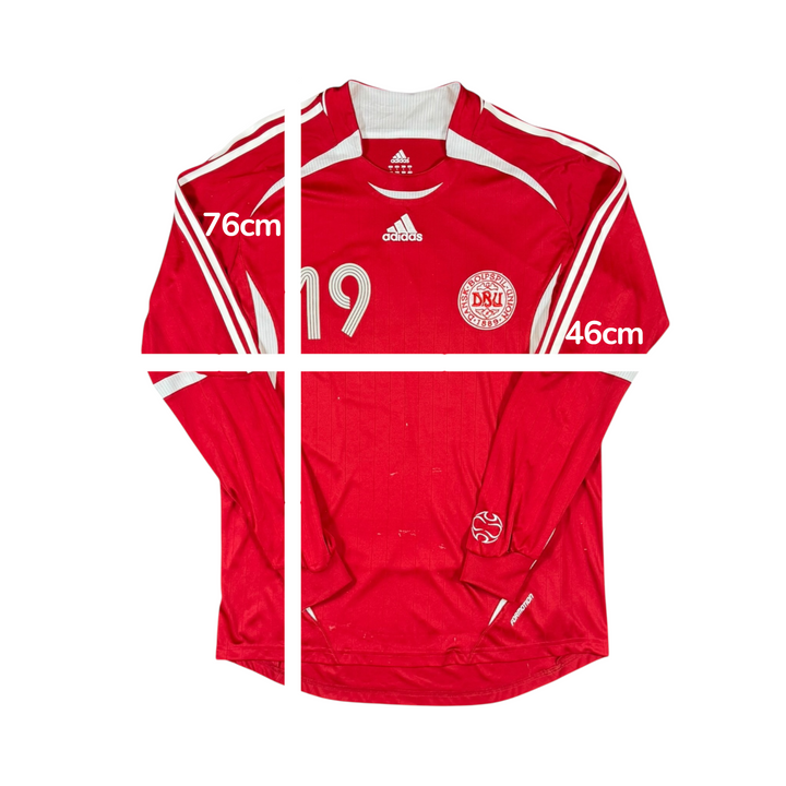 2006-08 Denmark Adidas Home Shirt L/S #19 - 6/10 - (L)