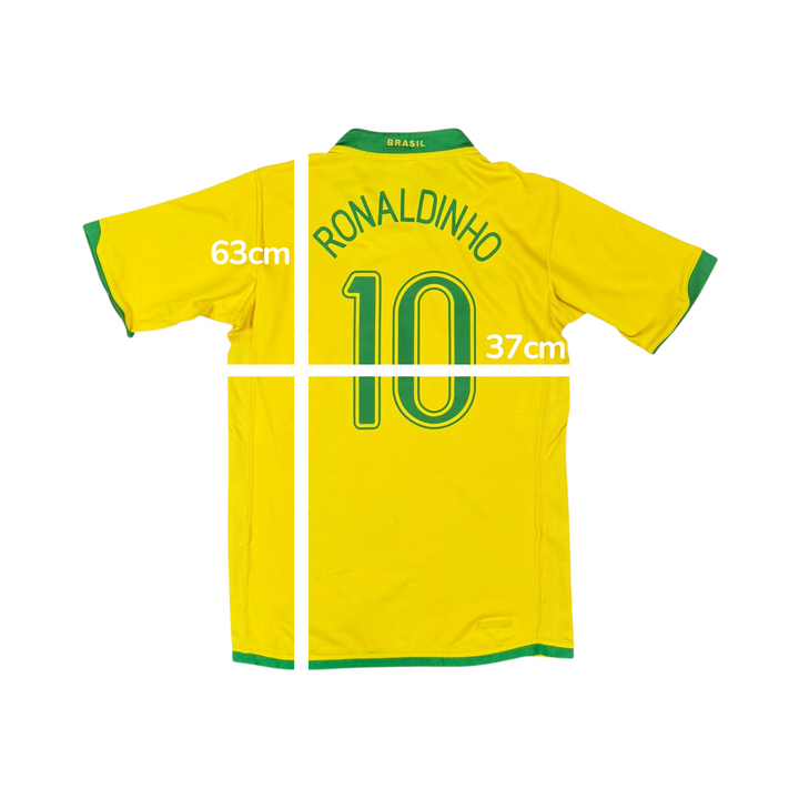 2006-08 Brazil Nike Home Shirt RONALDINHO #10 - 8/10 - (12-13 Years)