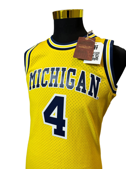 Michigan University NBA Basketball Jersey #4 Webber