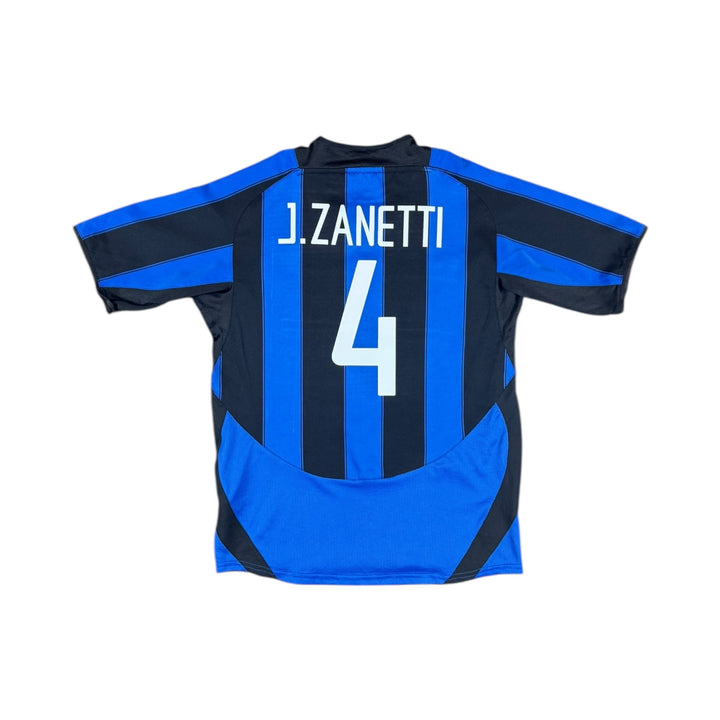 2003-04 Inter Milan Nike Home Shirt #4 J.ZANETTI - 9/10 - (13-14 Years)