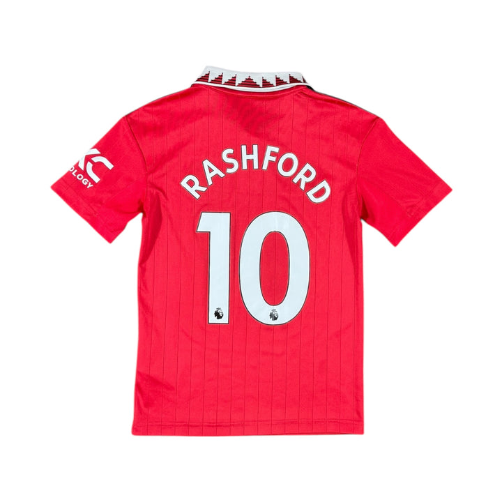 2022-23 Manchester United Adidas Home Shirt #10 RASHFORD - 8/10 - (7-8 Years)