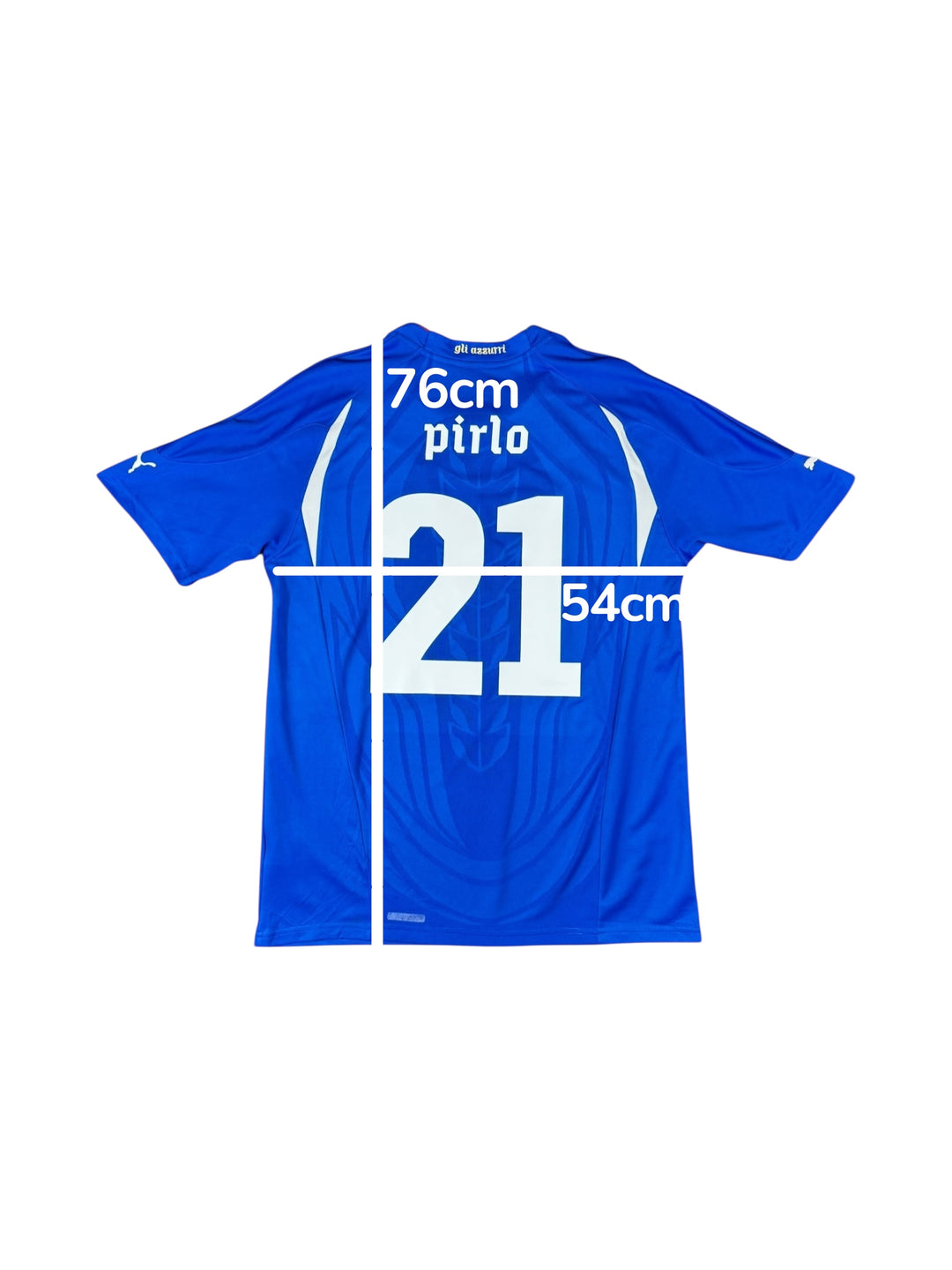 2010-11 Italy Puma Home Shirt #21 PIRLO - 8/10 - (L)