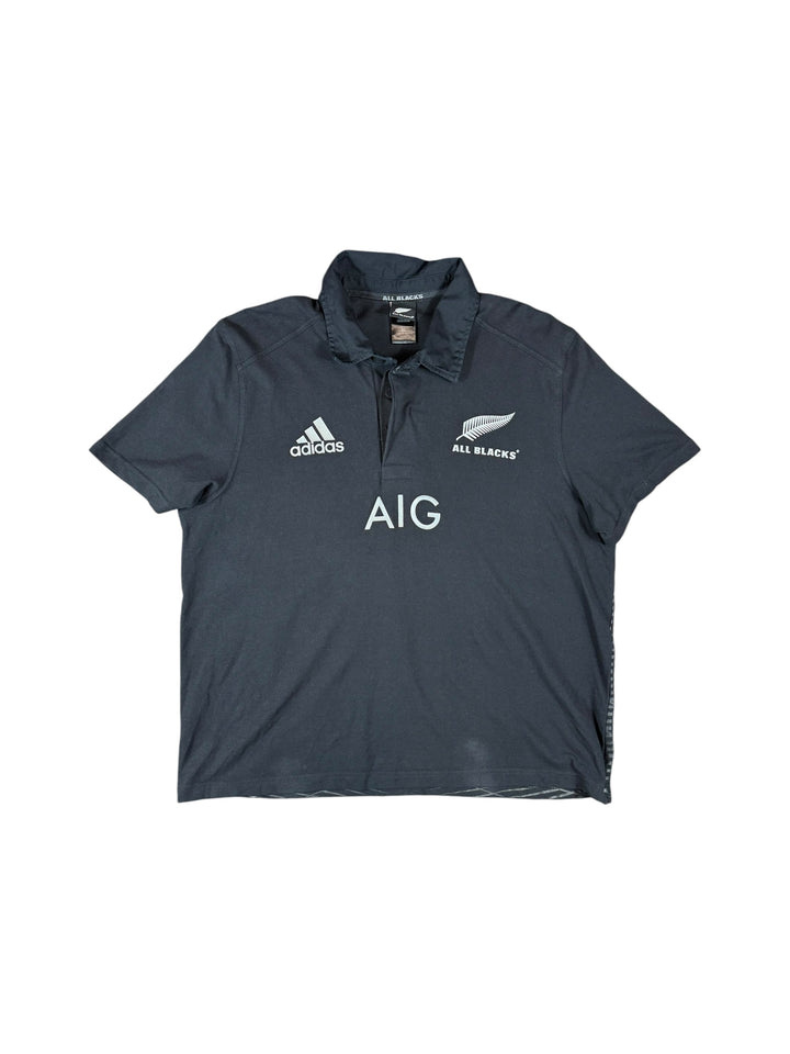 2015 New Zealand Adidas All Blacks Home Shirt Player Authentic - 8/10 - (XL)