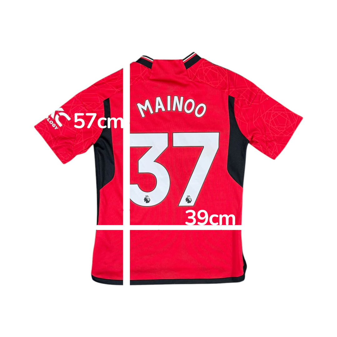 2023-24 Manchester United Home Shirt MAINOO #37 - 9/10 - (11-12 Years)