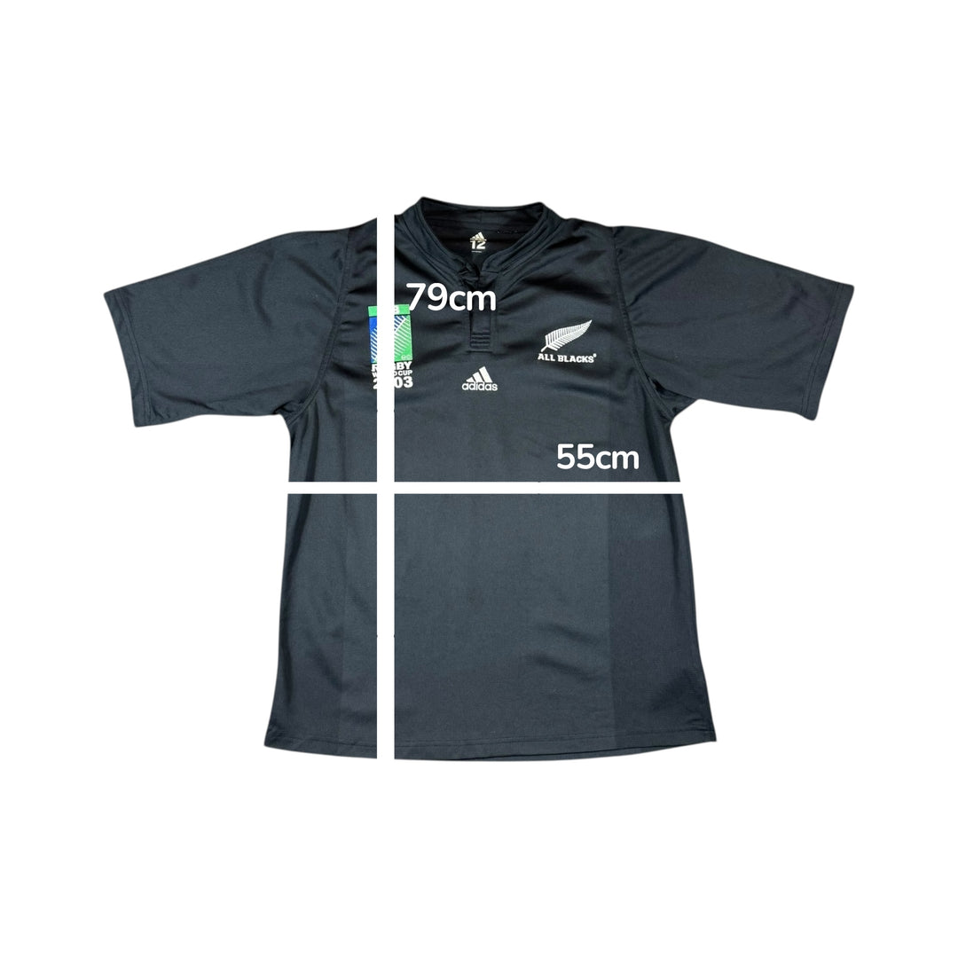 2003 New Zealand All Blacks Rugby World Cup Shirt Player Issue - 8/10 - (3XL)