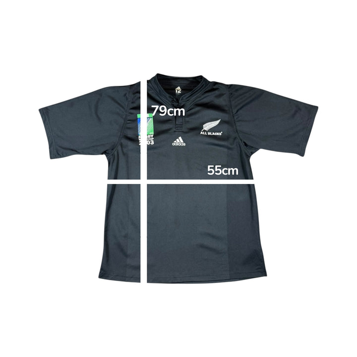2003 New Zealand All Blacks Rugby World Cup Shirt Player Issue - 8/10 - (3XL)
