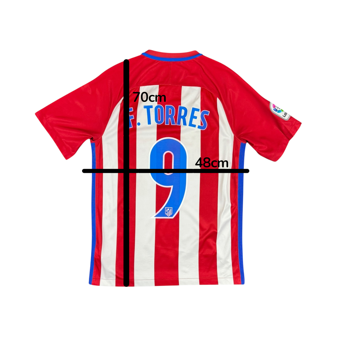 2016-17 Atletico Madrid Nike Home Shirt #9 F. TORRES - 7/10 - (S)