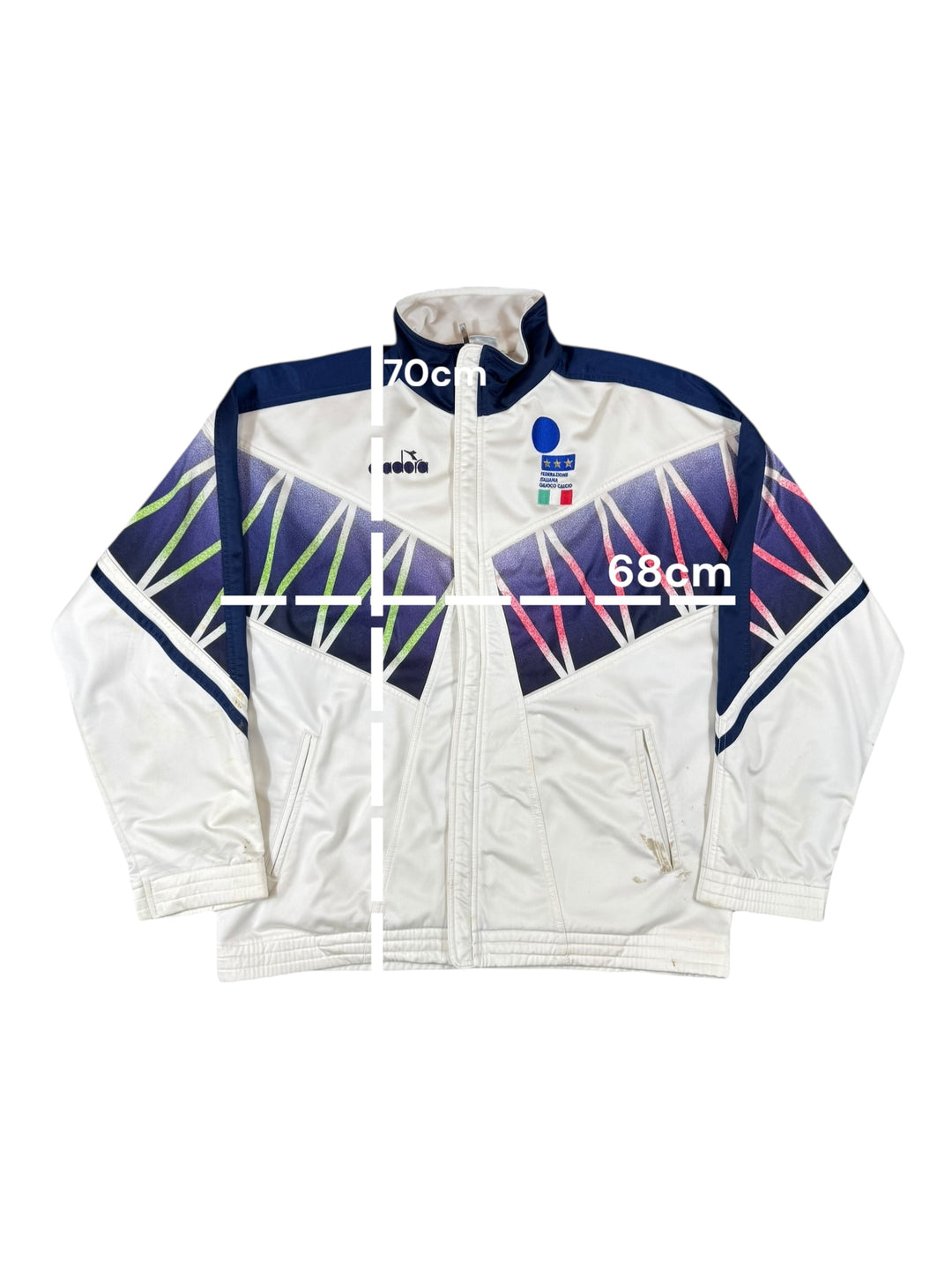 1994 Italy Diadora Football Track Jacket - 4/10 - (XL)