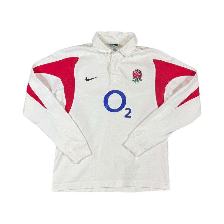 2005-06 England Home Rugby L/S Shirt - 9/10 - (12-13 Years)