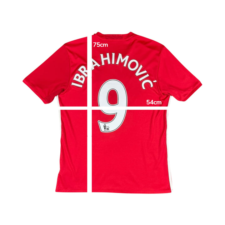 2016-17 Manchester United Adidas Home Shirt #9 IBRAHIMOVIC - 9/10 - (L)