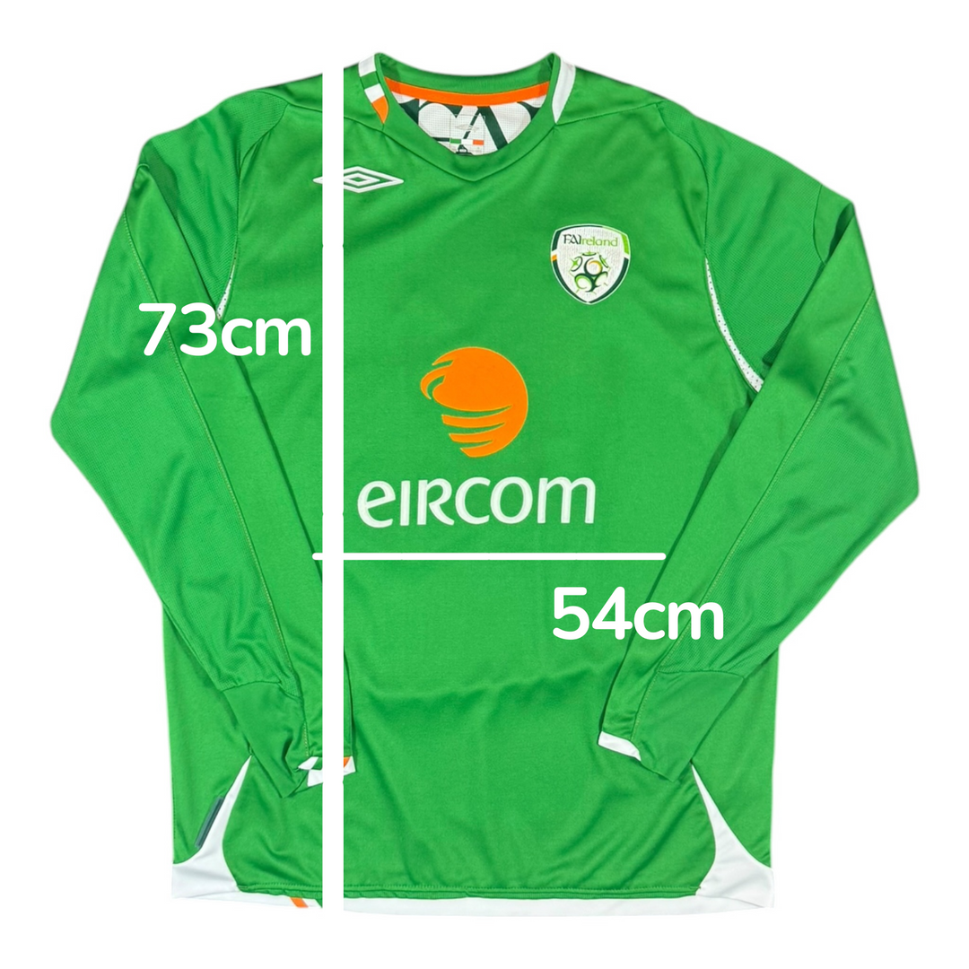 2004-06 Ireland Home L/S Shirt #16 - 8/10 - (L)