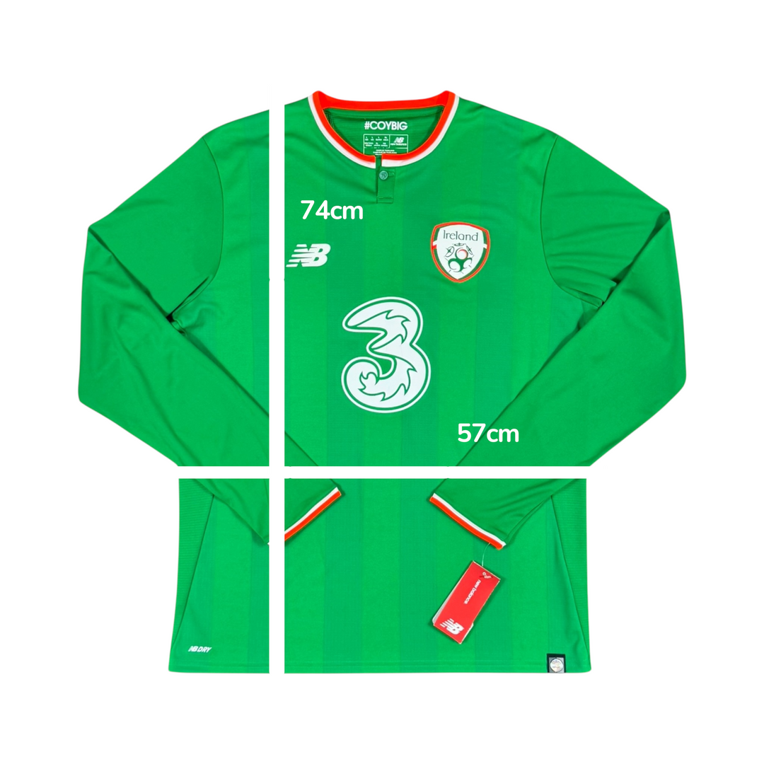 2017-18 Ireland New Balance L/S Home Shirt Brand New (L)