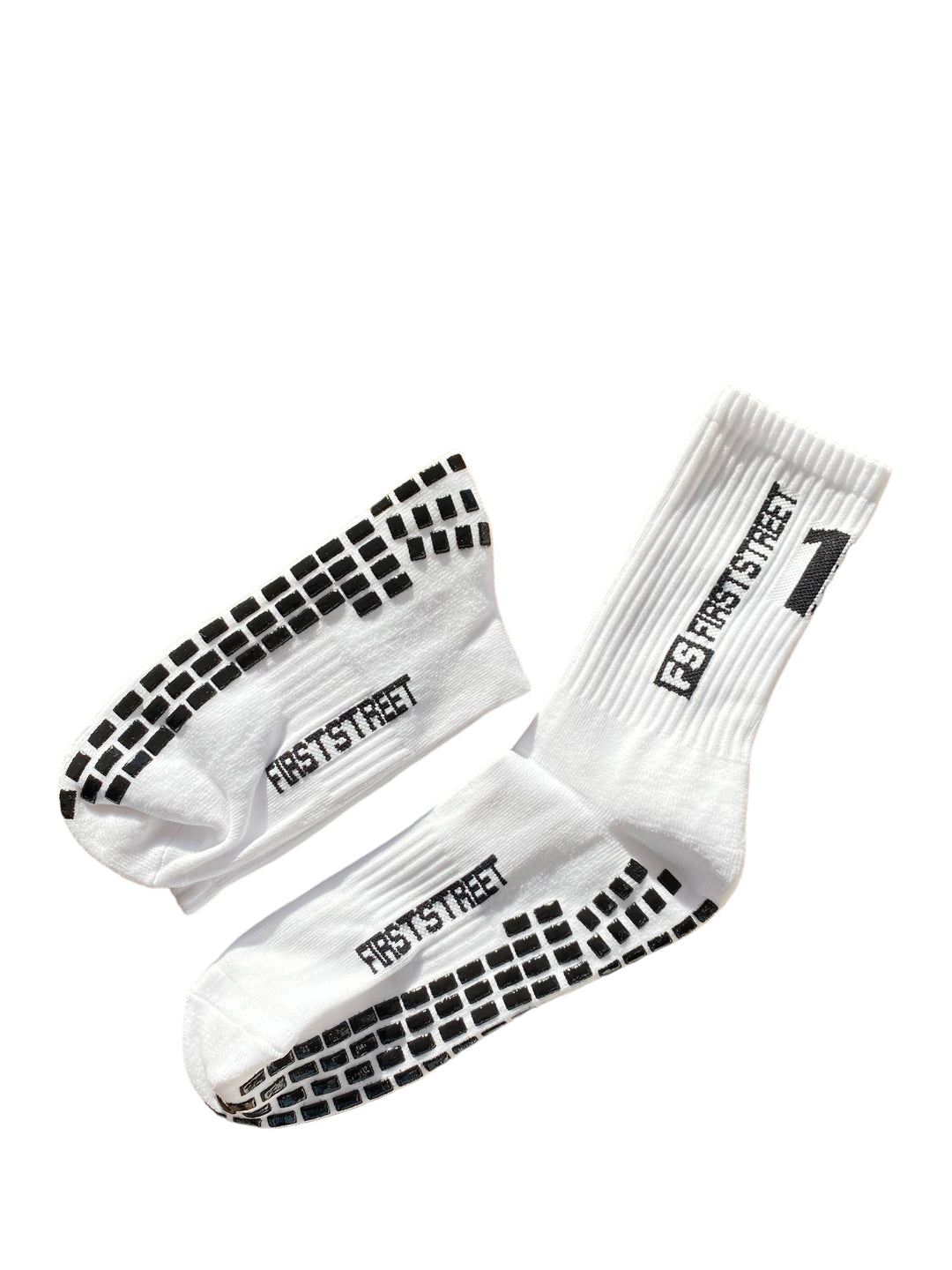 First Street White Grip Socks (US7-US13)