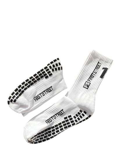 White First Street Grip Socks