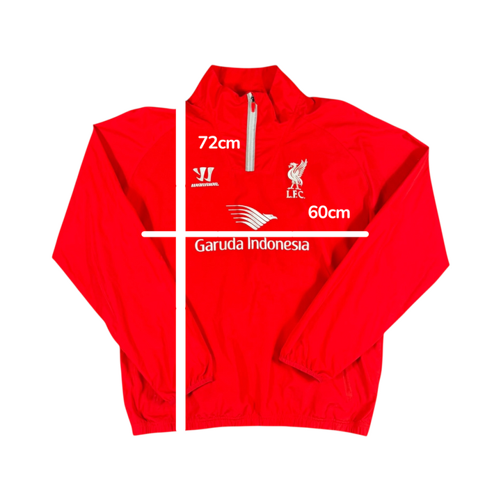 2014-15 Liverpool Warrior 1/4 Zip Windbreaker Jacket - 8/10 - (L)