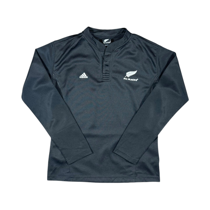 2007-08 New Zealand Adidas Rugby Home L/S Shirt - 8/10 - (14-15 Years)