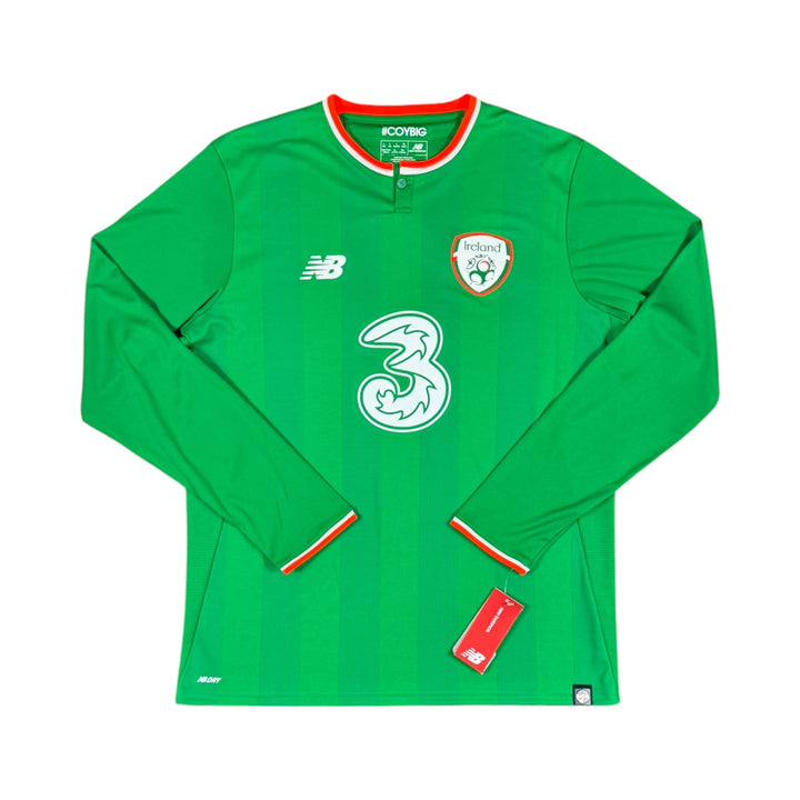 2017-18 Ireland New Balance L/S Home Shirt Brand New (L)
