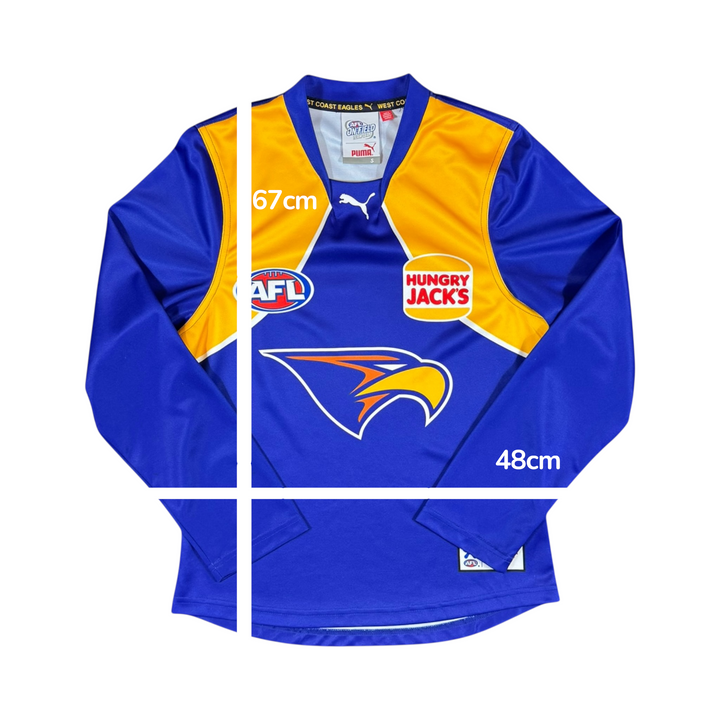 2008-2011 West Coast Eagles AFL Puma Home Longsleeve Jersey - 7/10 - (S)