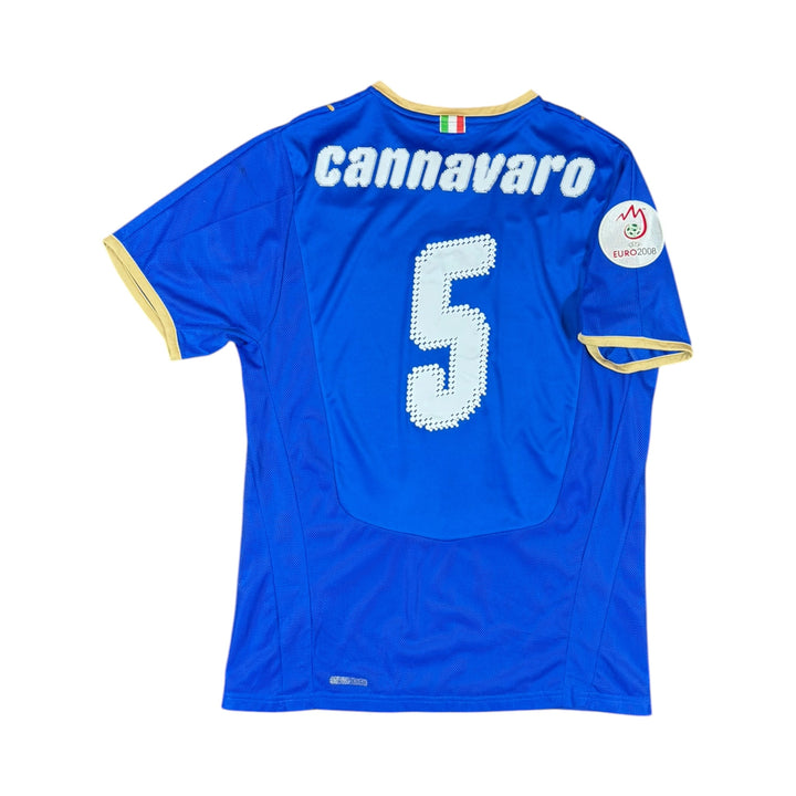 2007-08 Italy Puma Home Shirt CANNAVARO #5 - 9/10 - (M)