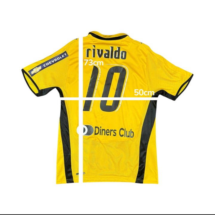 2008-09 AEK Athens Puma Home Shirt #10 RIVALDO - 7/10 - (L)