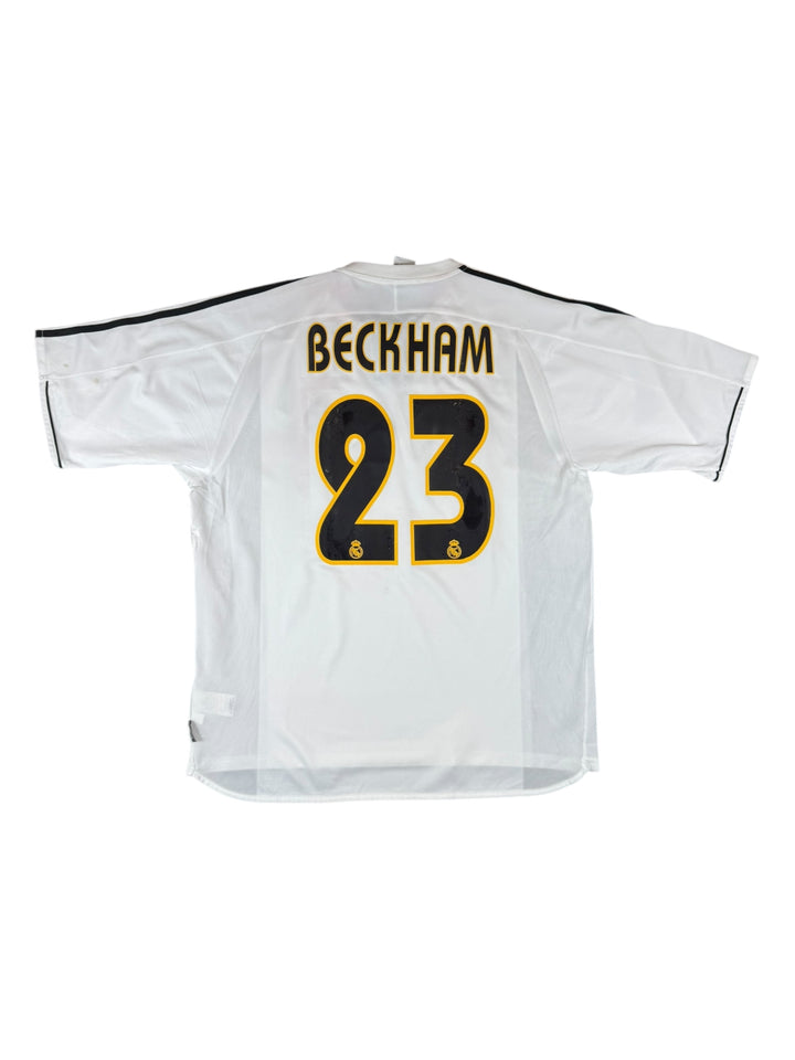 2003/04 Real Madrid Adidas Home Football Shirt #23 BECKHAM - 7/10 - (XL)