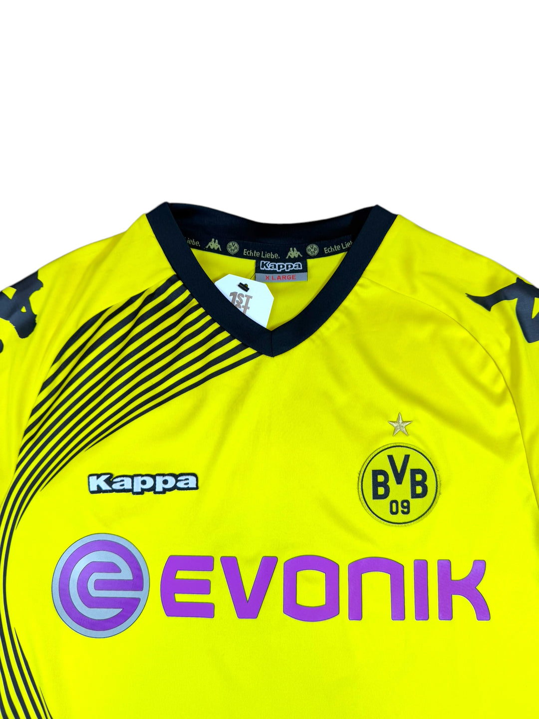 2011/12 Borussia Dortmund Kappa Home Football Shirt #7 Leitner - 8/10 - (XL)