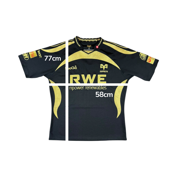 2009 Ospreys Rugby Home Shirt - 8/10 - (XL)