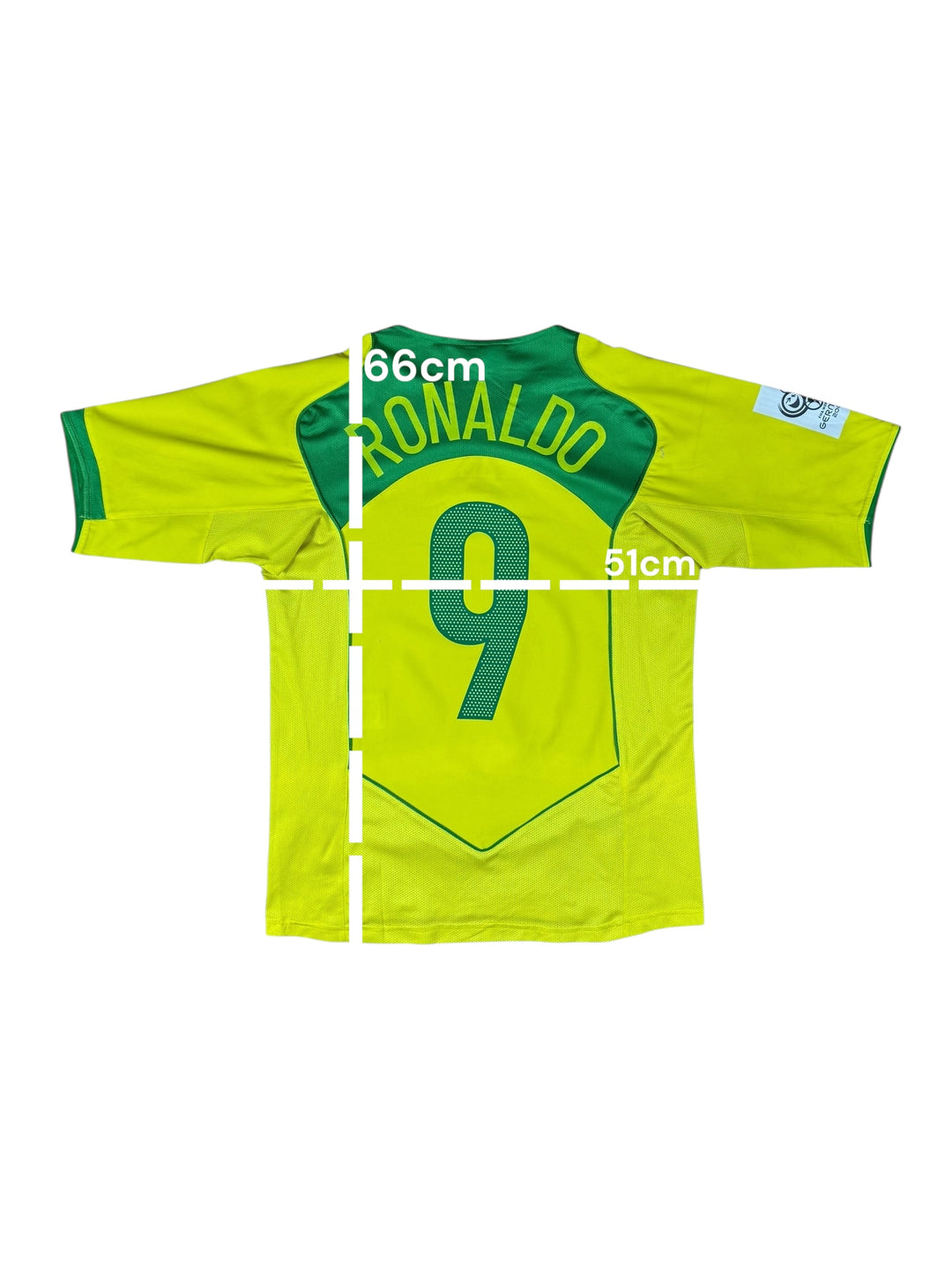 2004/05 Brazil Nike T90 Home Football Shirt #9 RONALDO - 7/10 - (S)