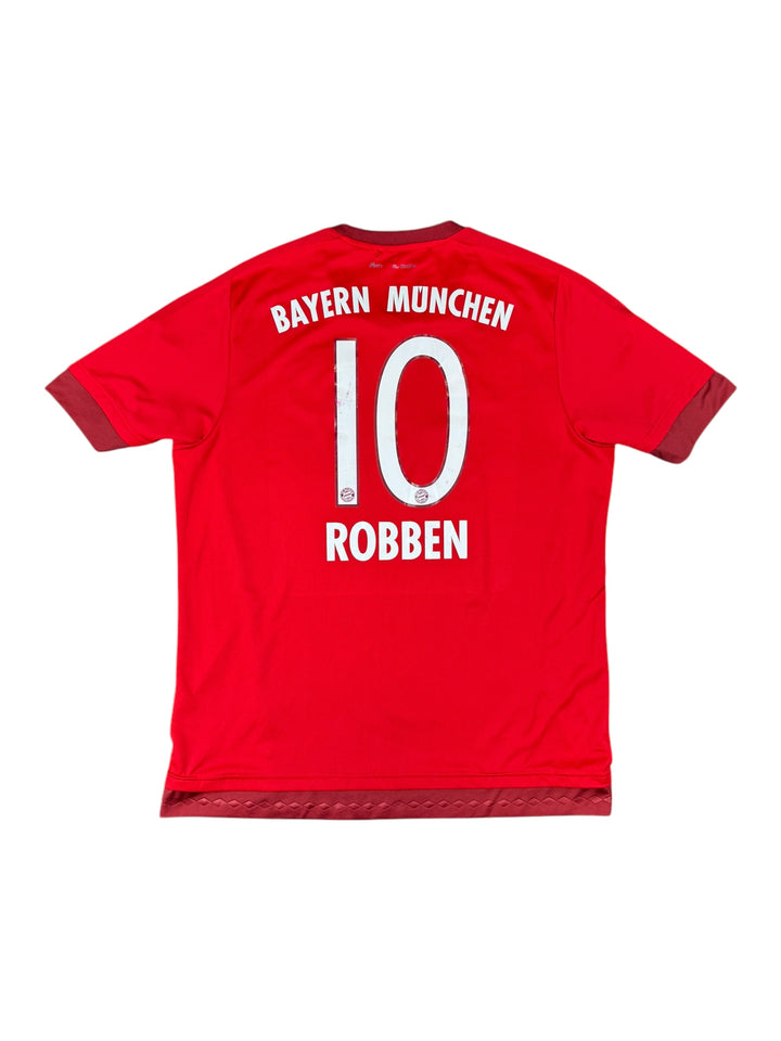2015/16 Bayern Munich Adidas Home Football Shirt #10 ROBBEN - 6/10 - (M)