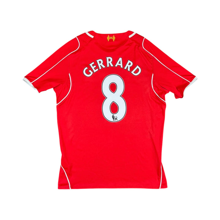 2014-15 Liverpool Home Shirt #8 GERRARD - 9/10 - (14-15 Years)