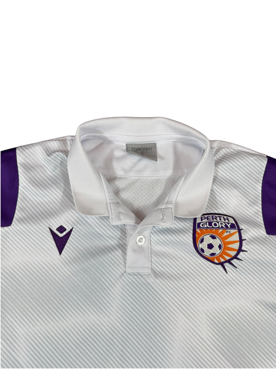 2018/19 Perth Glory Macron Football Polo Shirt - 9/10 - (S)