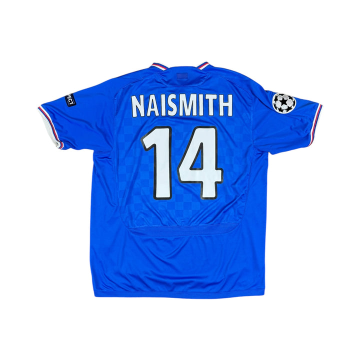 2009-10 Rangers Umbro Home Shirt #14 NAISMITH - 9/10 - (XL)
