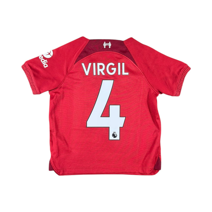 2022-23 Liverpool Nike Home Shirt #4 VIRGIL - 9/10 - (4-5 Years)
