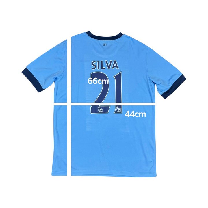 2014-15 Manchester City Nike Home Shirt #21 SILVA - 7/10 - (15-16 Years)