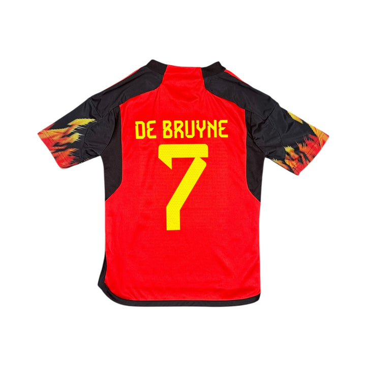 2022-23 Belgium Adidas Home Shirt #7 DE BRUYNE - 9/10 - (9-10 Years)