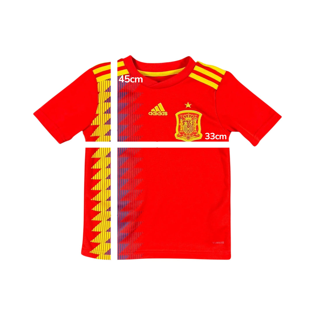 2018-19 Spain Adidas Home Shirt - 8/10 - (7-8 Years)