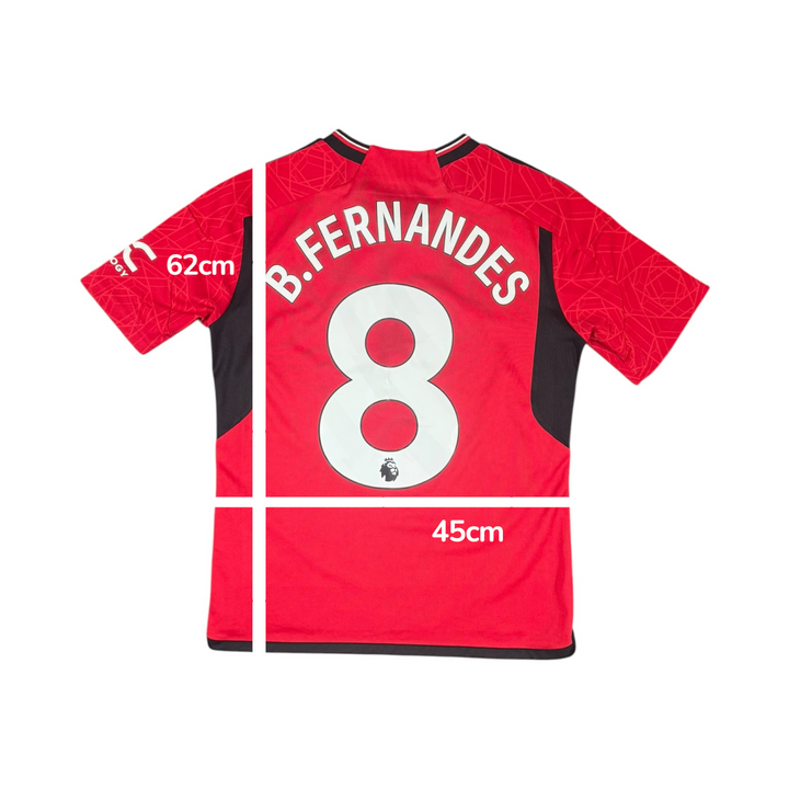 2023-24 Manchester United Home Shirt B.FERNANDES #8 - 9/10 - (13-14 Years)