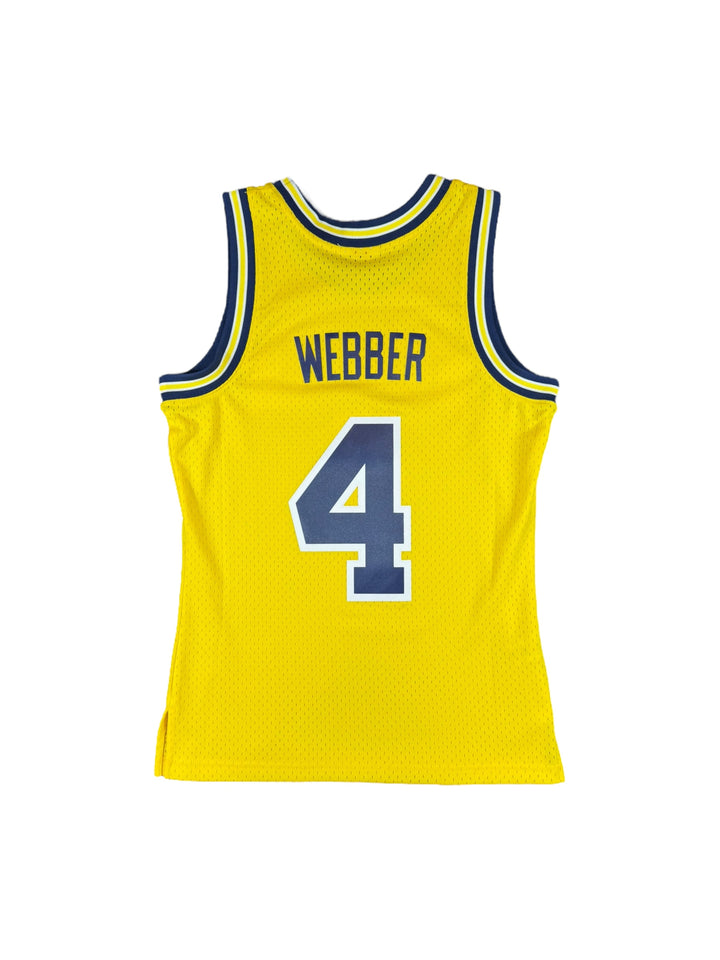 1991/92 Michigan Wolverines Hardwood Classic Basketball Jersey #4 Webber Brand New (S)