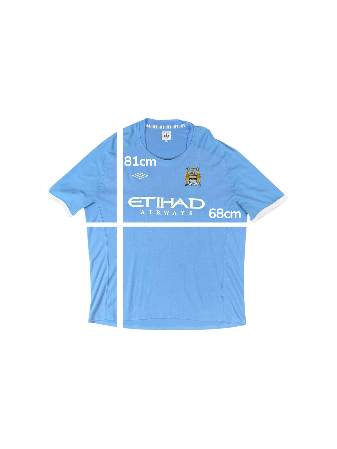 2010-11 Manchester City Umbro Home Shirt - 7/10 - (2XL)